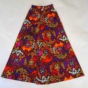 Stunning! 60s 70s vintage psychedelic floral palazzo pants